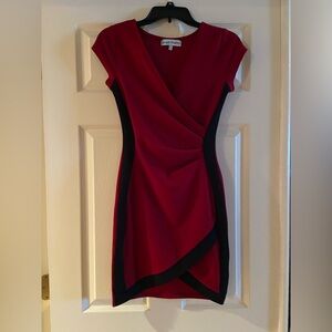 Almost Famous Red and Black Asymmetrical Dress